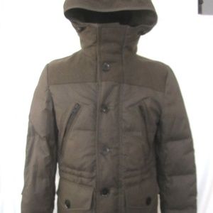 NWT Express Mens Down Feather Brown Coat